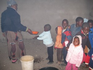 First we wash our hands